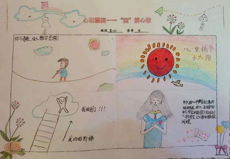 “阳光心理 健康成长”四格儿童画（九）