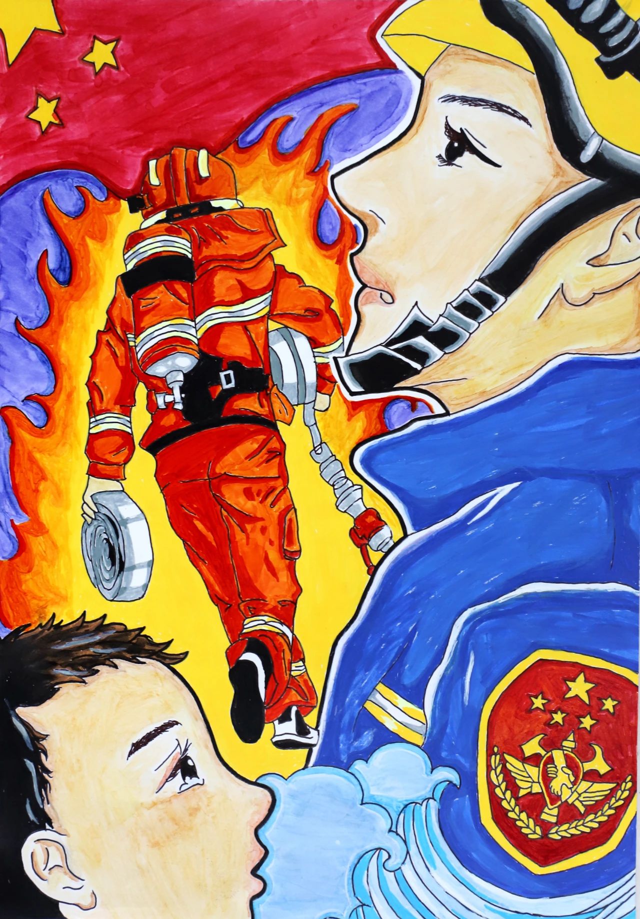 “我是小小消防员”少年儿童绘画大赛获奖作品（15）