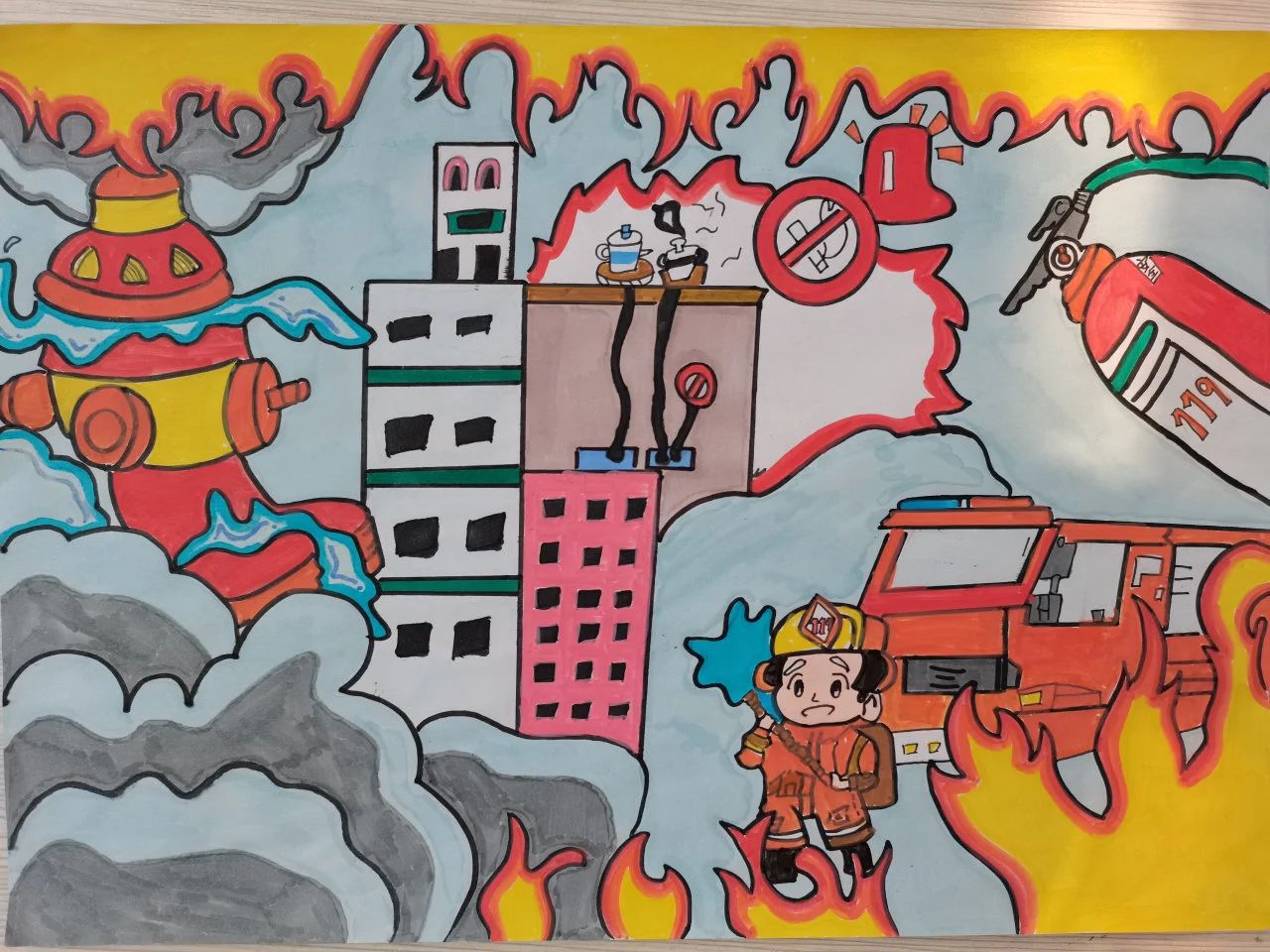  “童画火焰蓝” 消防主题绘画展示（八）