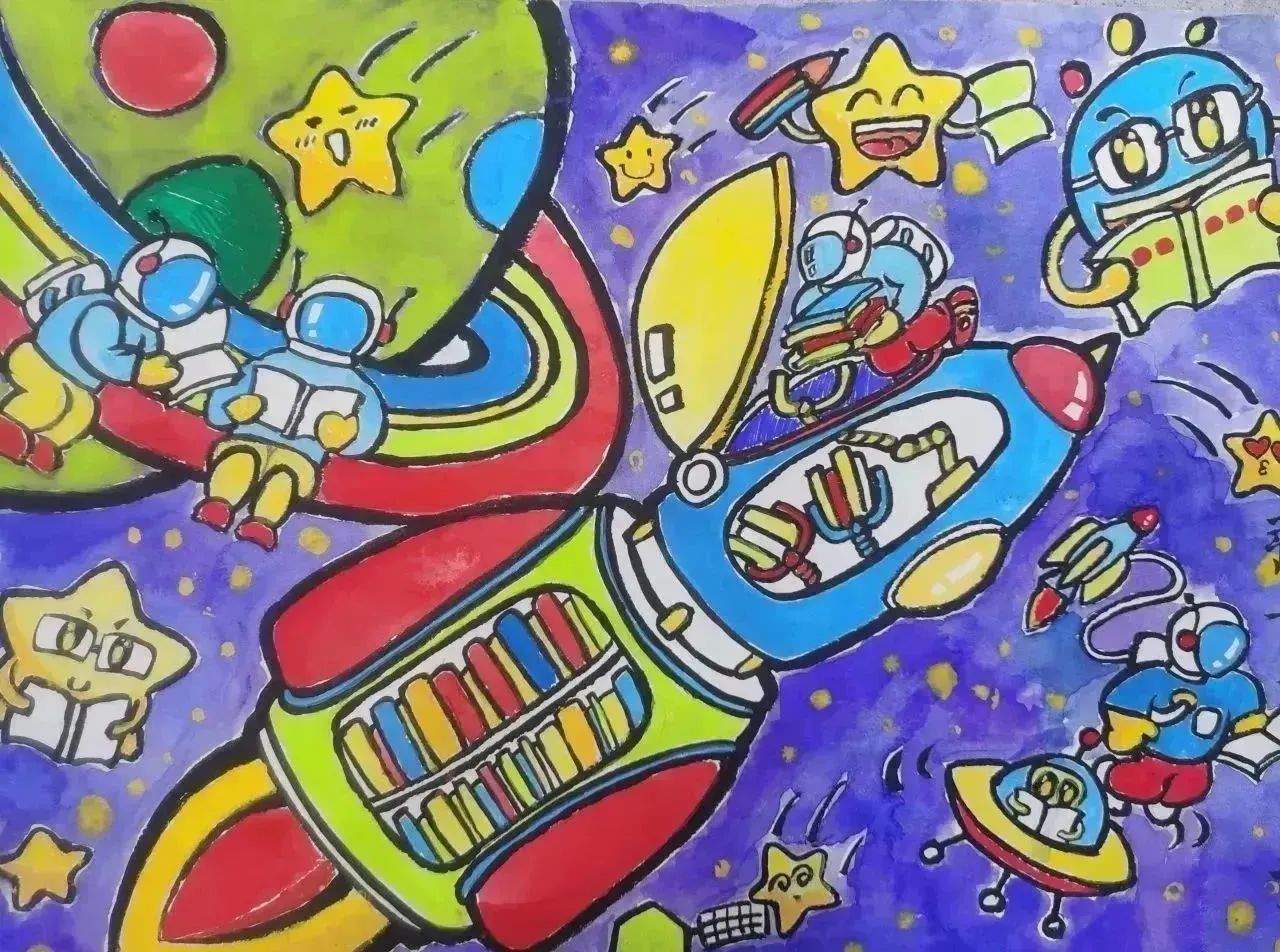 “我的书屋我的梦”儿童绘画图片（6）