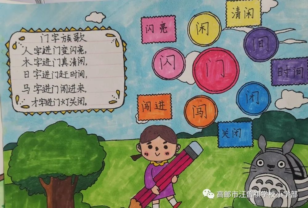 简单好看的儿童绘画识字画画（9）