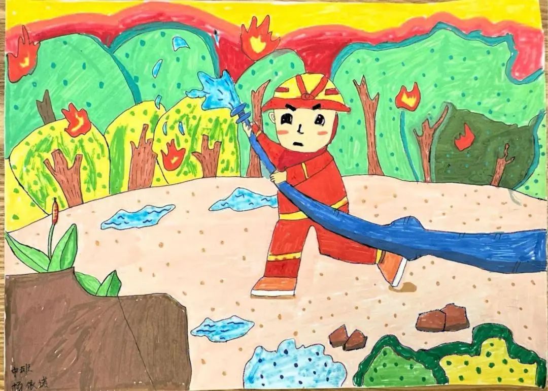 儿童画消防安全图片大全（12）
