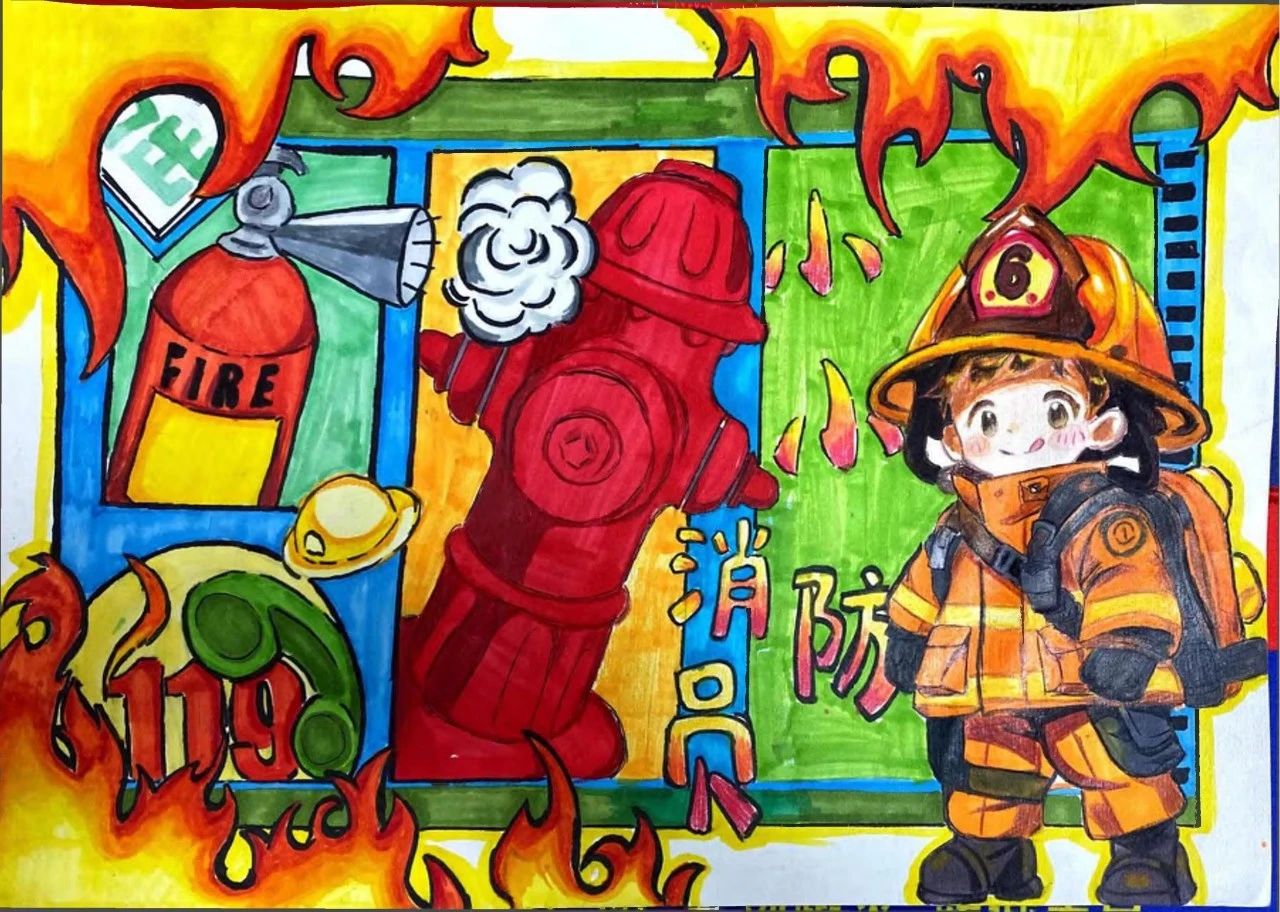 “你好 英雄火焰蓝”绘画作品赏析（15）