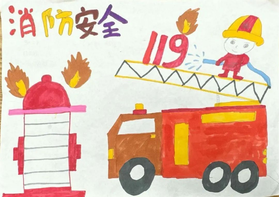 儿童画消防安全图片大全（14）