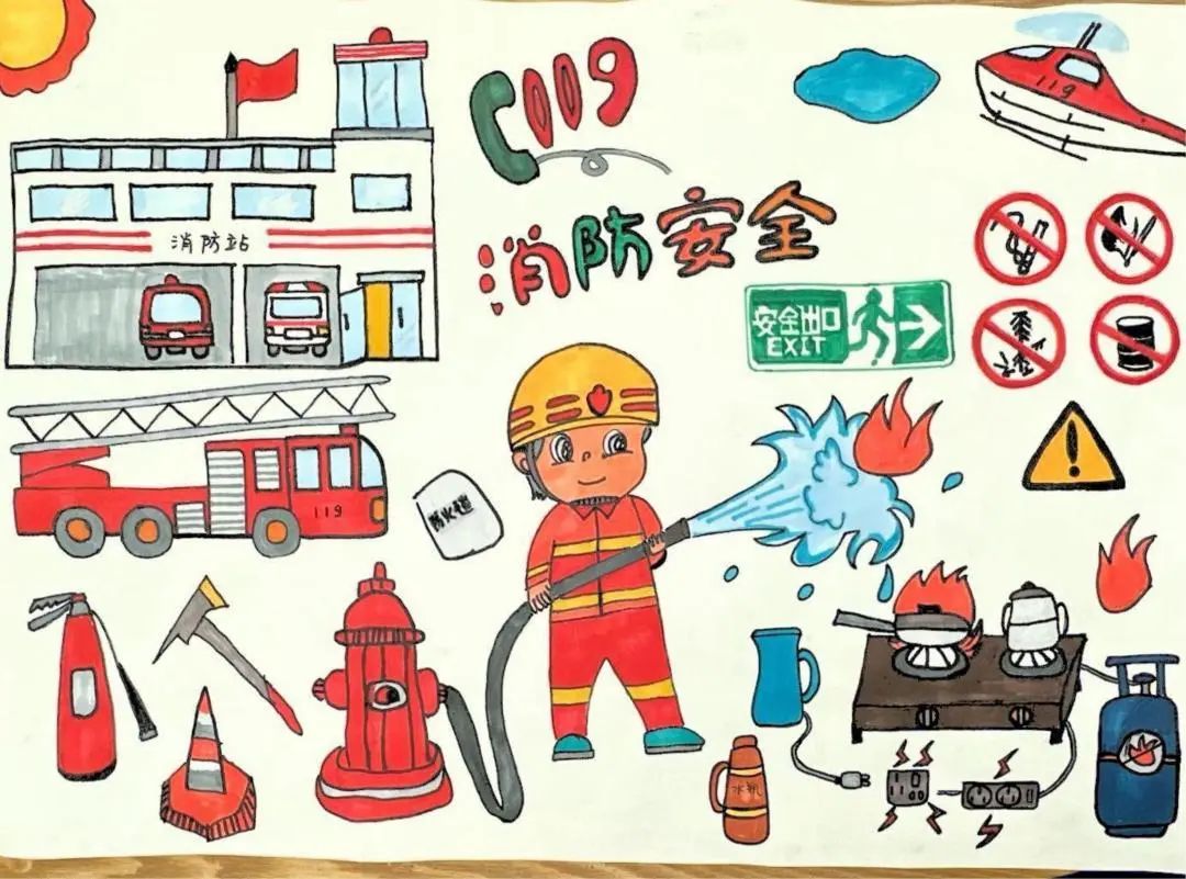 幼儿园“我眼中的火焰蓝”绘画图片（5）