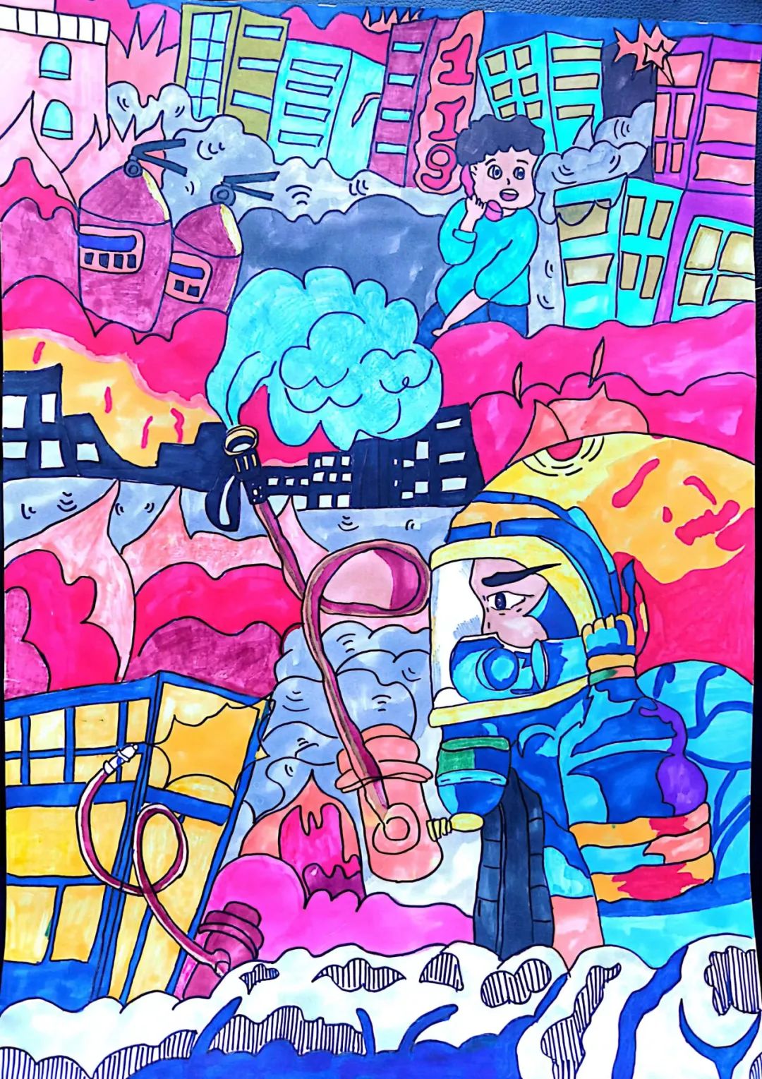 “妙手绘消防”2023消防安全作品大赛优秀绘画（一）