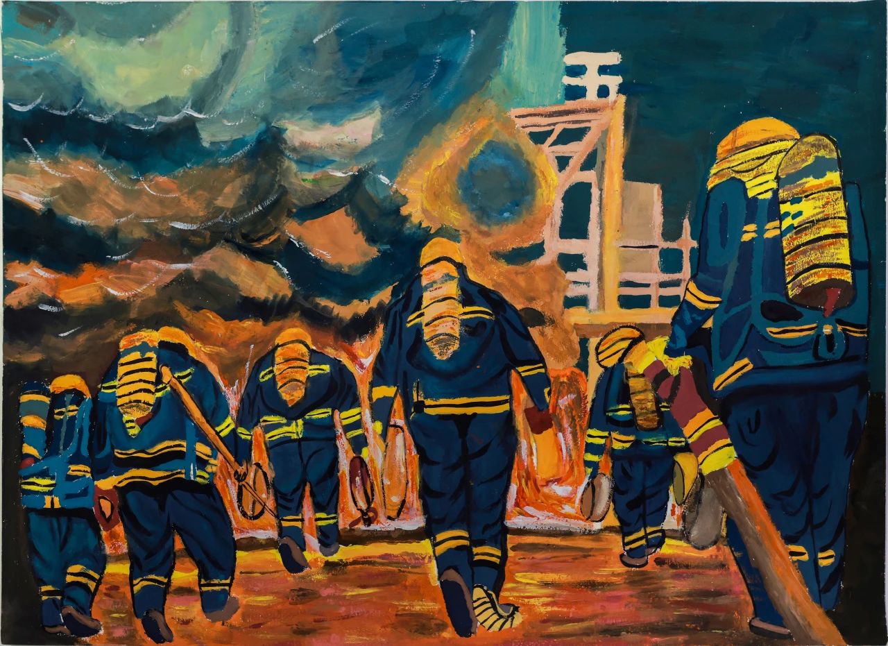 《烈火英雄》消防安全主题创意水粉画（13）