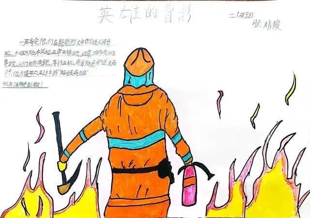 “预防为主 生命至上”消防安全绘画（10）