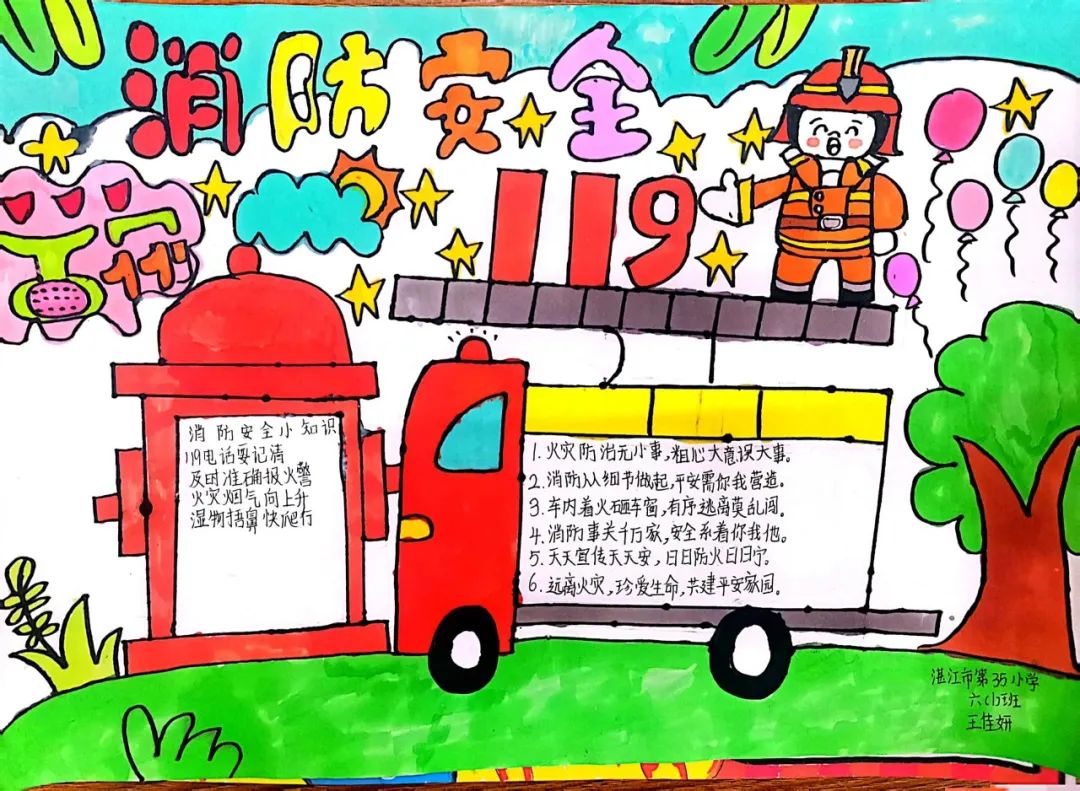 “预防为主 生命至上”消防安全绘画（3）