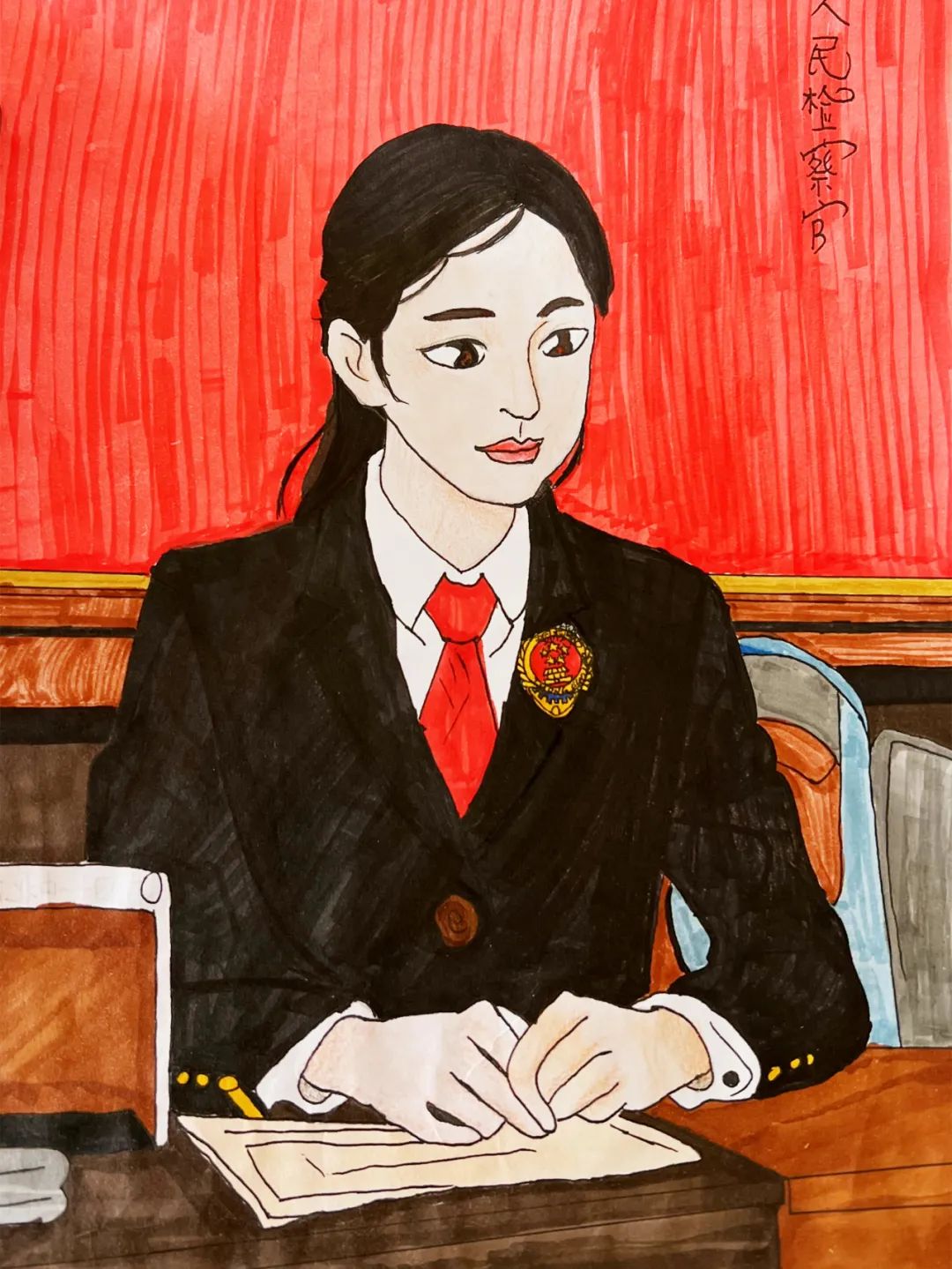 “以法之名 保护少年的你”绘画图片（12）