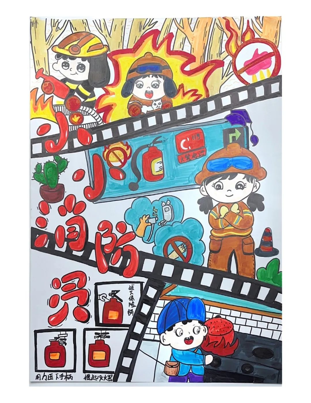 “小小消防员 追梦火焰蓝”消防主题绘画（1）