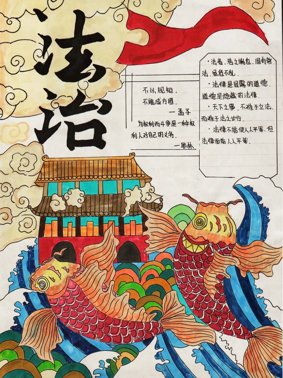“以法之名 保护少年的你”绘画图片（7）