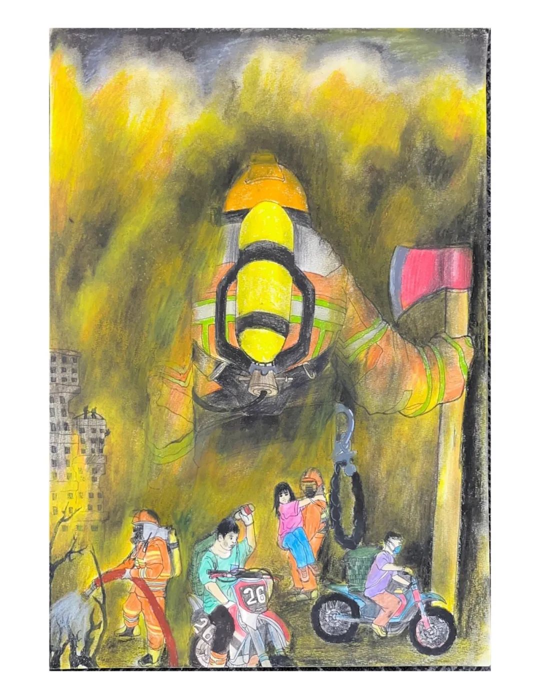 “小小消防员 追梦火焰蓝”消防主题绘画（19）