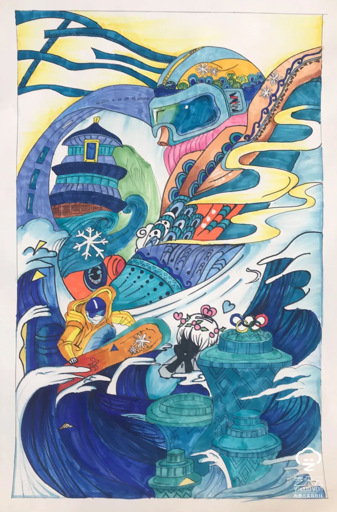 “巧手绘冬运 相约十四冬”主题绘画作品（一）