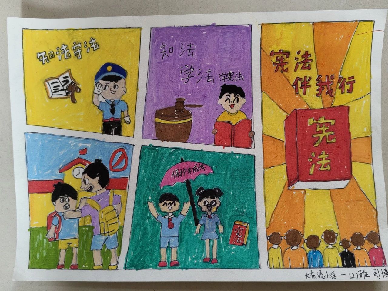 “宪法在我心中”主题优秀画画作品（19）