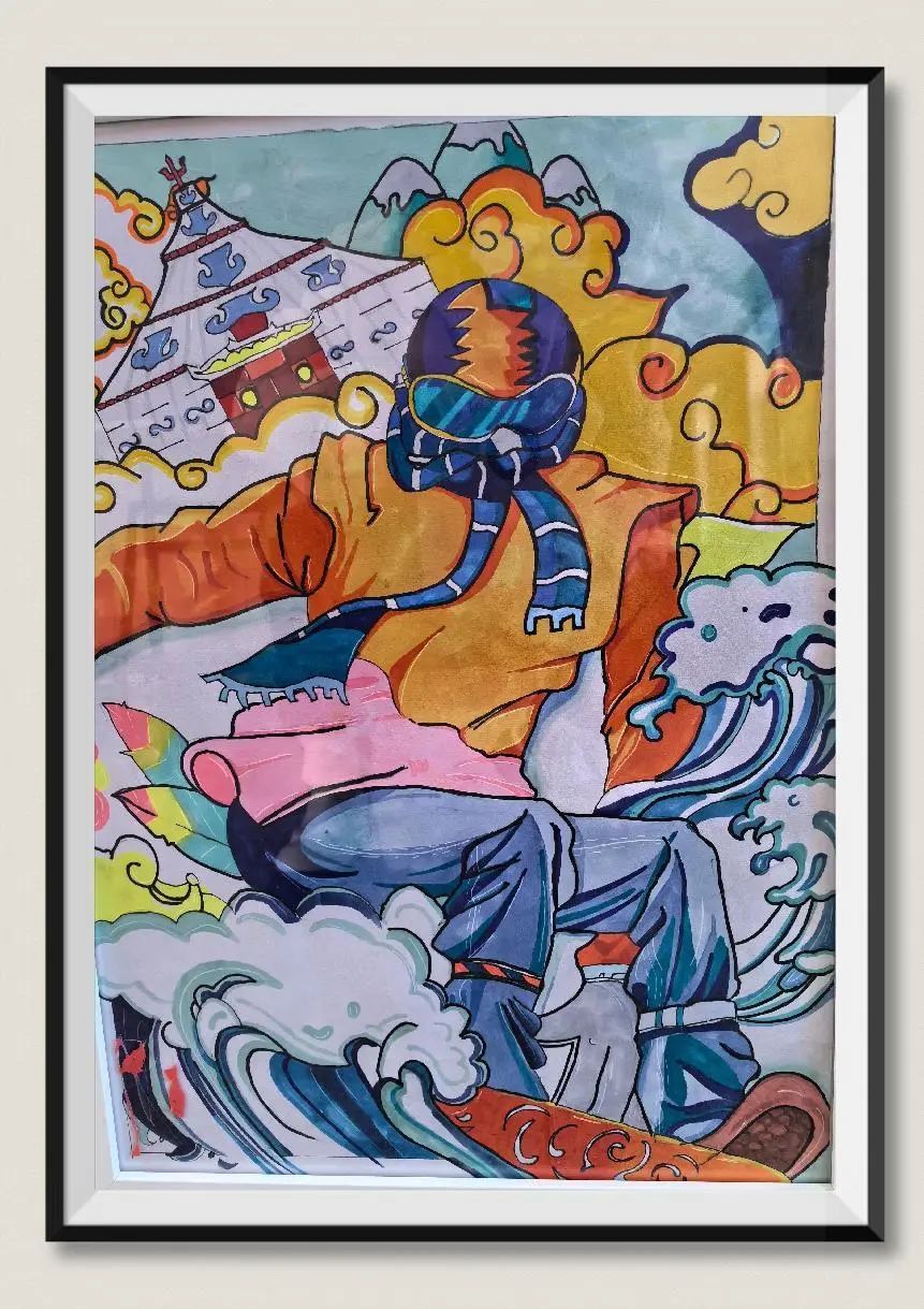 “相约呼伦贝尔 共享精彩冬运”小学儿童画作品（15）