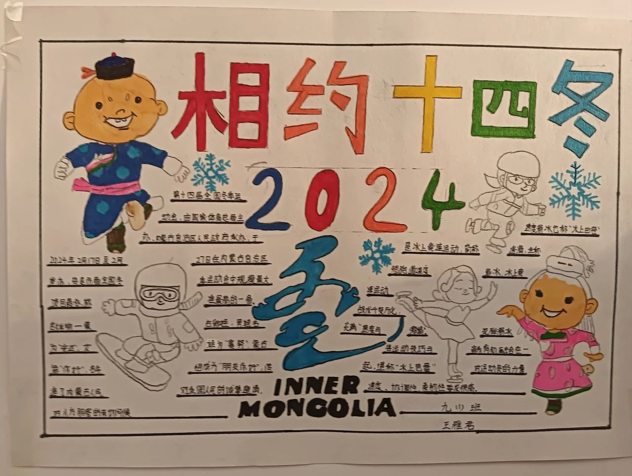 “童心巧手绘冬运 相约魅力十四冬”儿童画画图片（5）