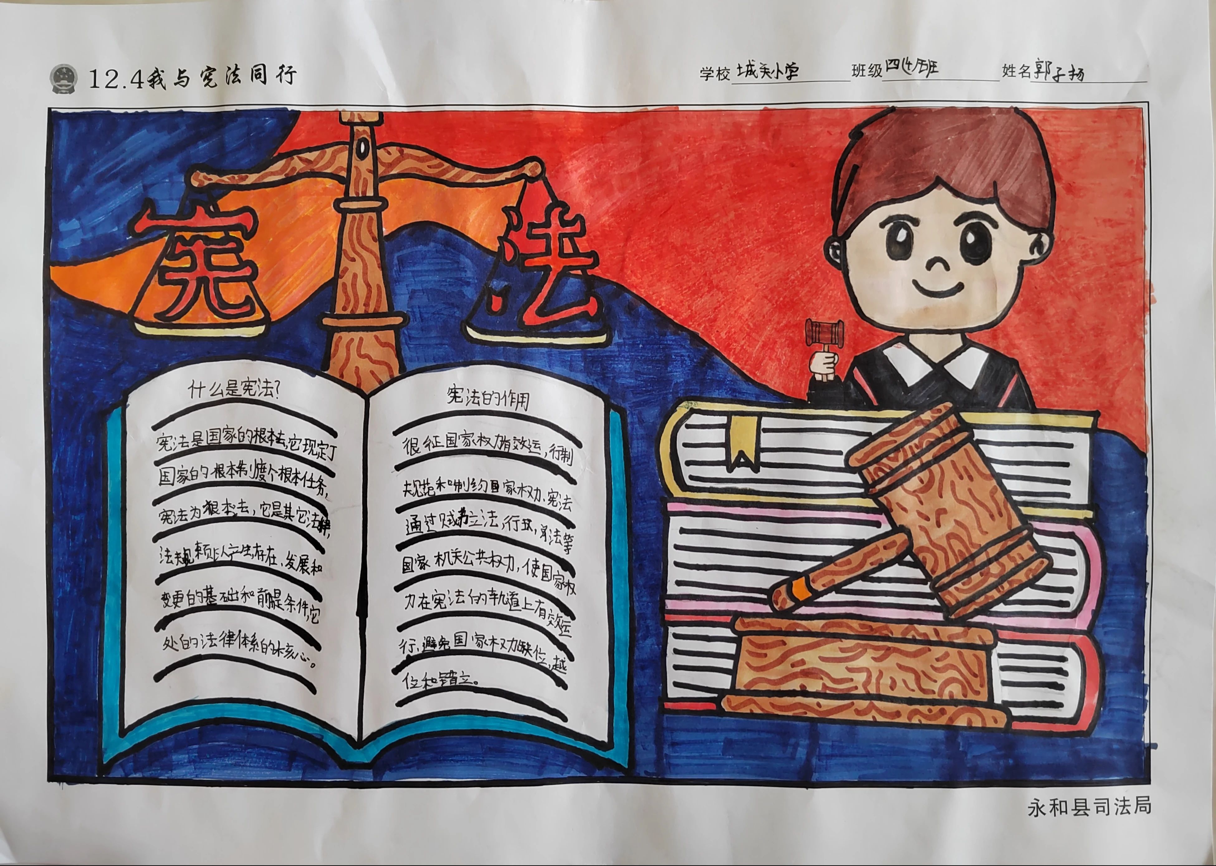 2023年国家宪法日儿童画（1）