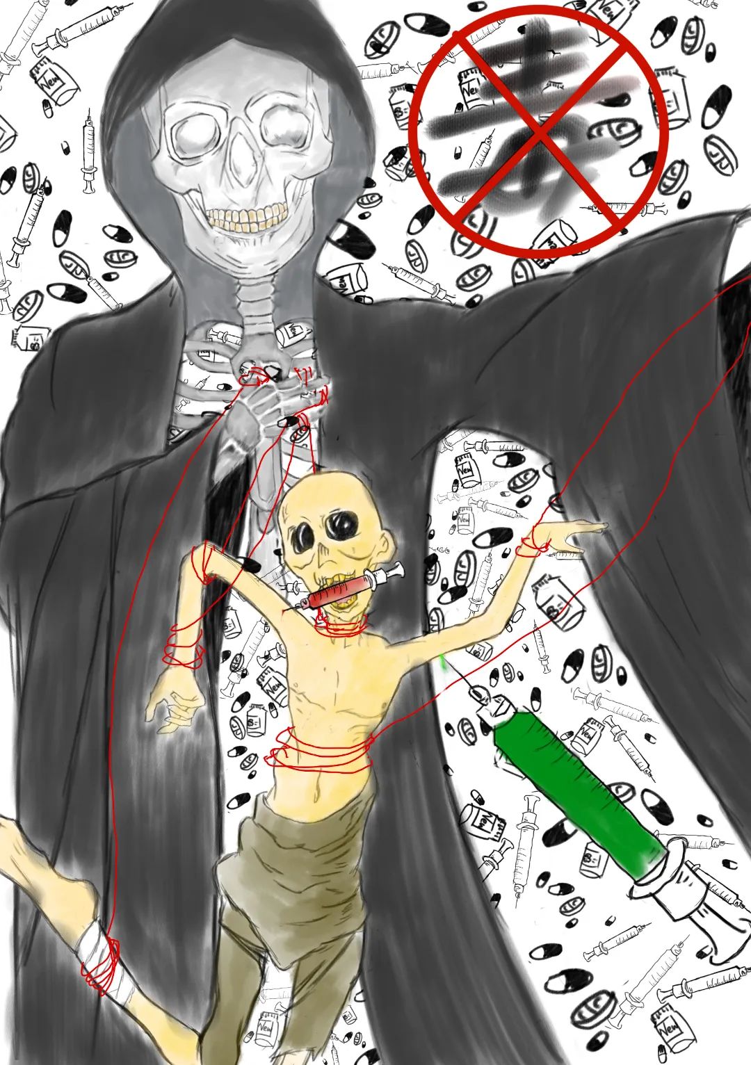 最新禁毒知识绘画简单好看（5）