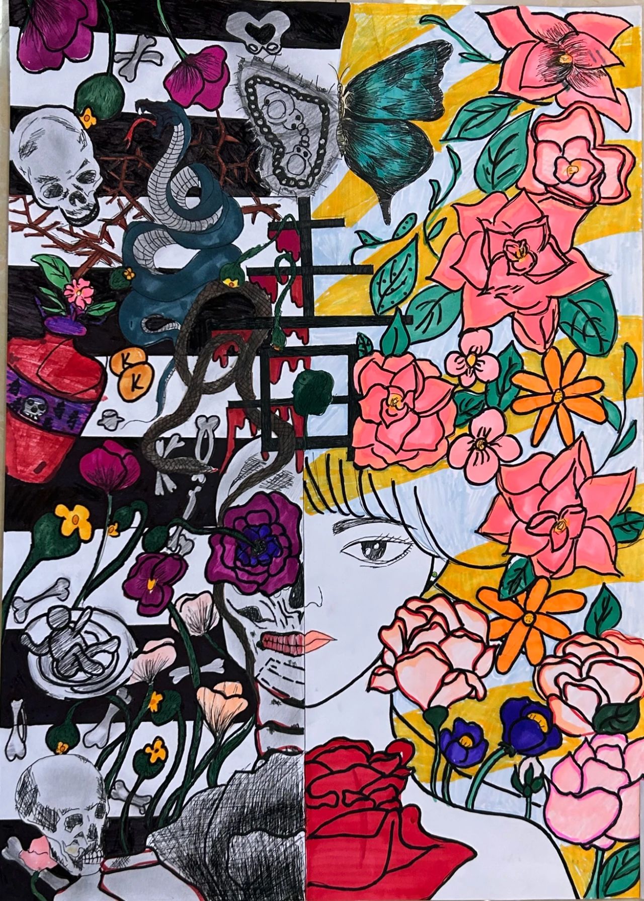 世界禁毒日创意绘画作品第一张