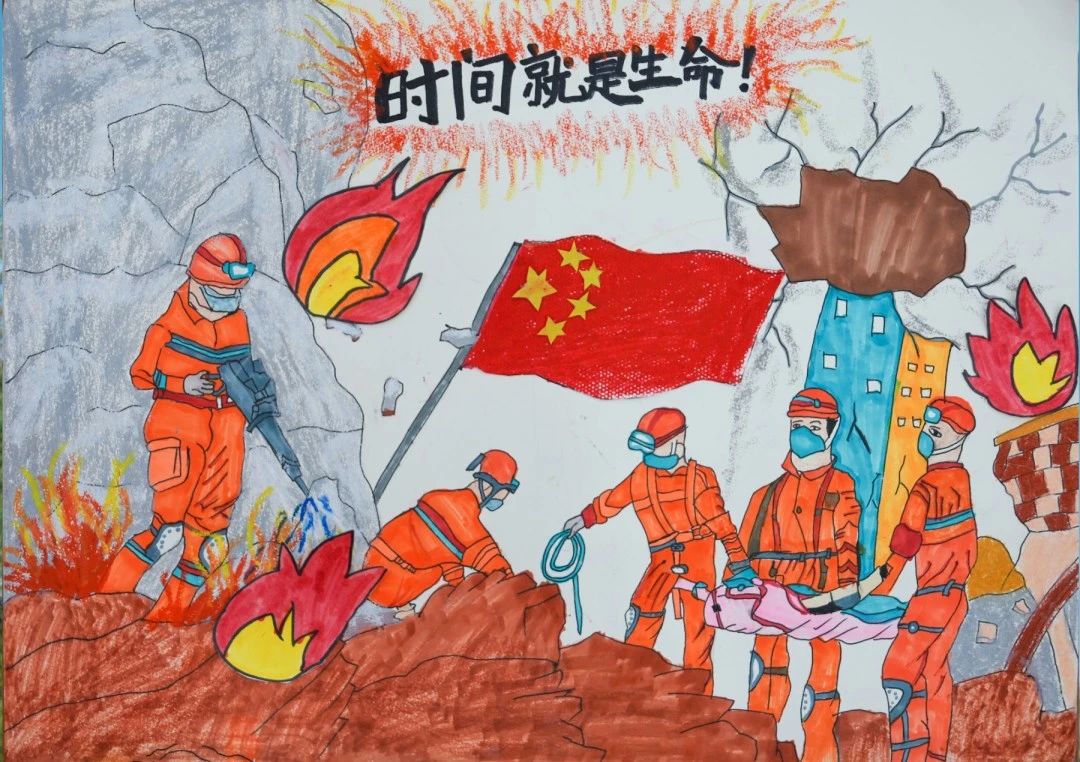 “致敬消防英雄 追梦火焰蓝”画画作品（五）