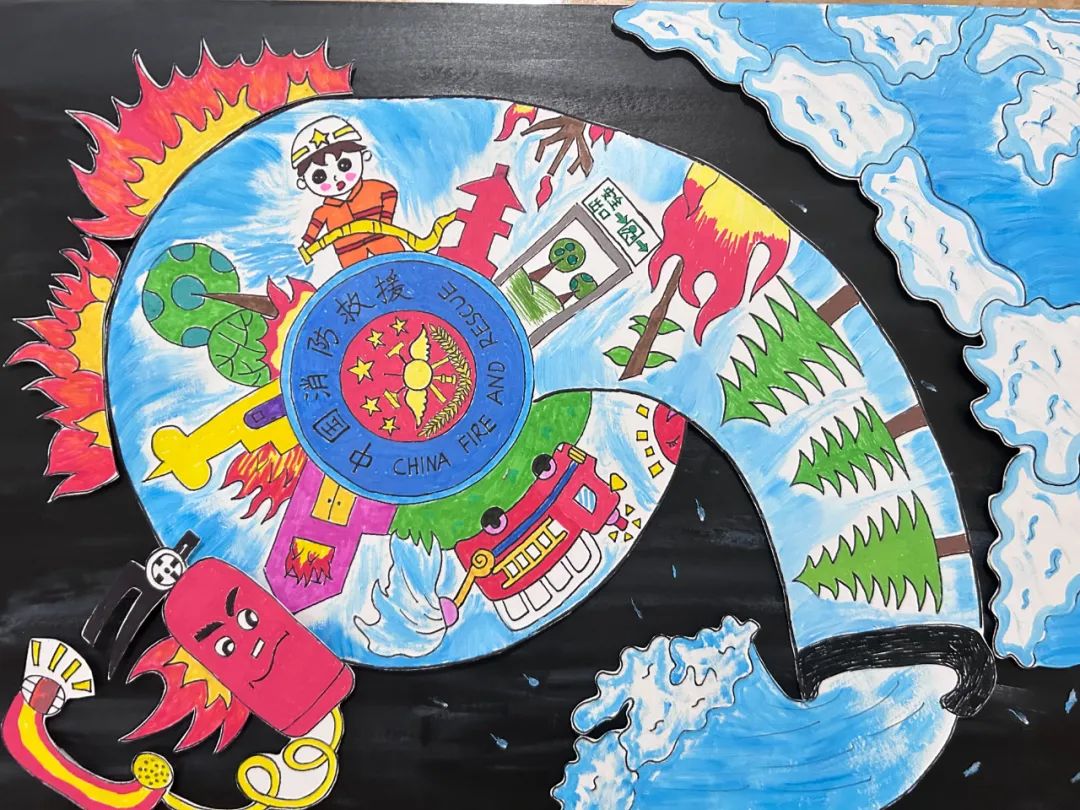 “手绘消防梦 消防驻心间”消防安全主题绘画入围作品（12）