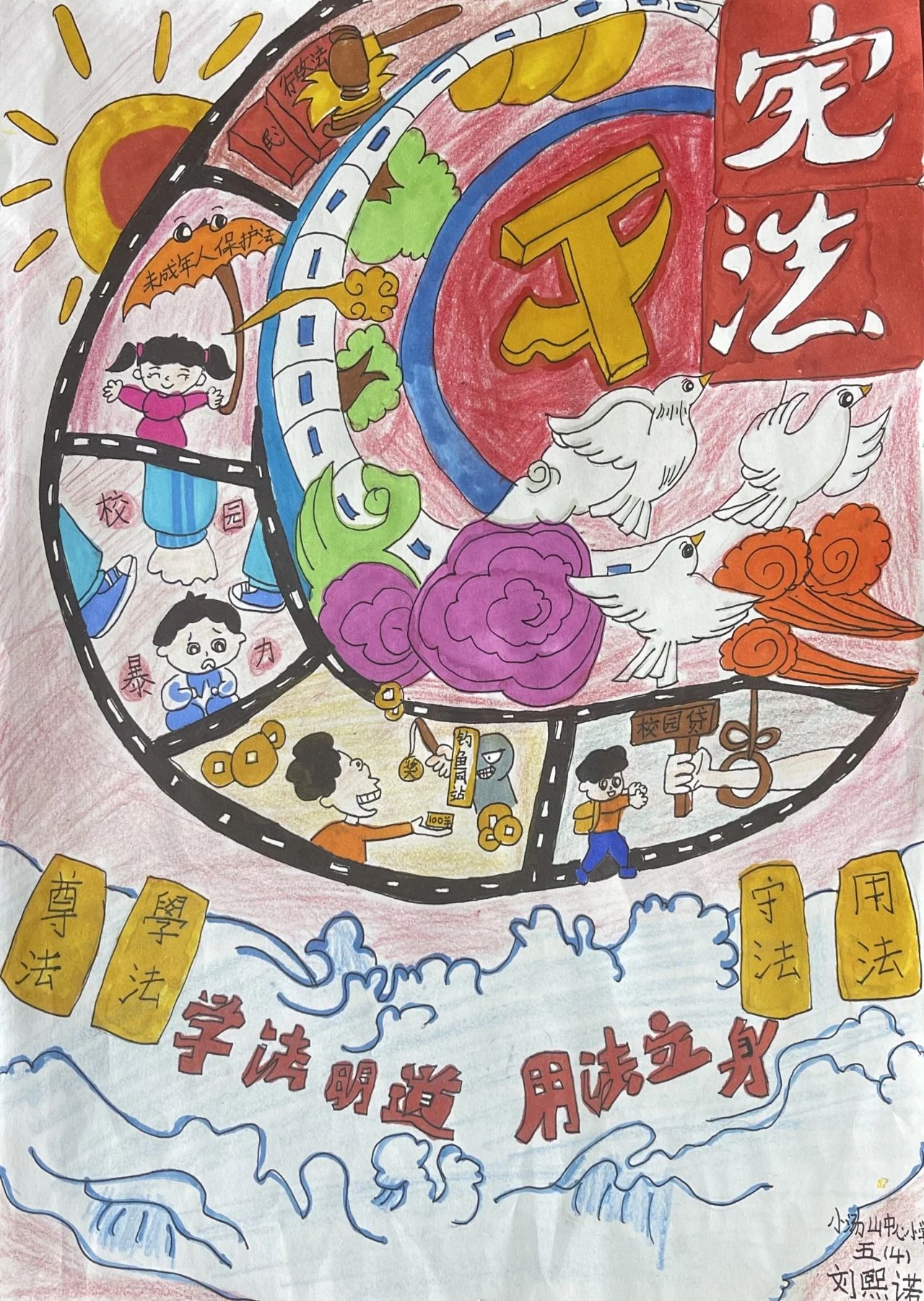 “国家宪法日 童心绘法治”主题儿童画（八）