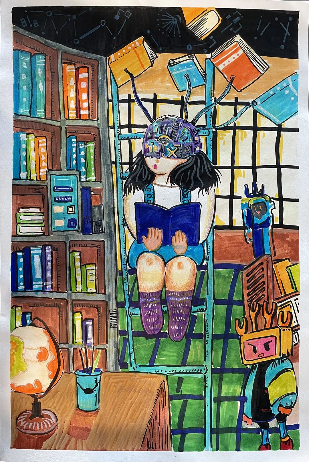 《我的书屋 我的梦》儿童主题画（三）