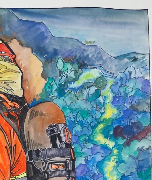 “妙笔绘消防 筑梦火焰蓝”消防安全主题画（9）