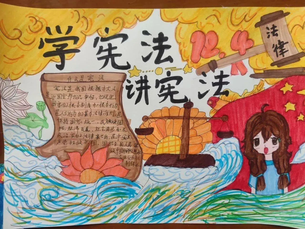 “知宪于心 守法于行”小学六年级绘画作品（四）