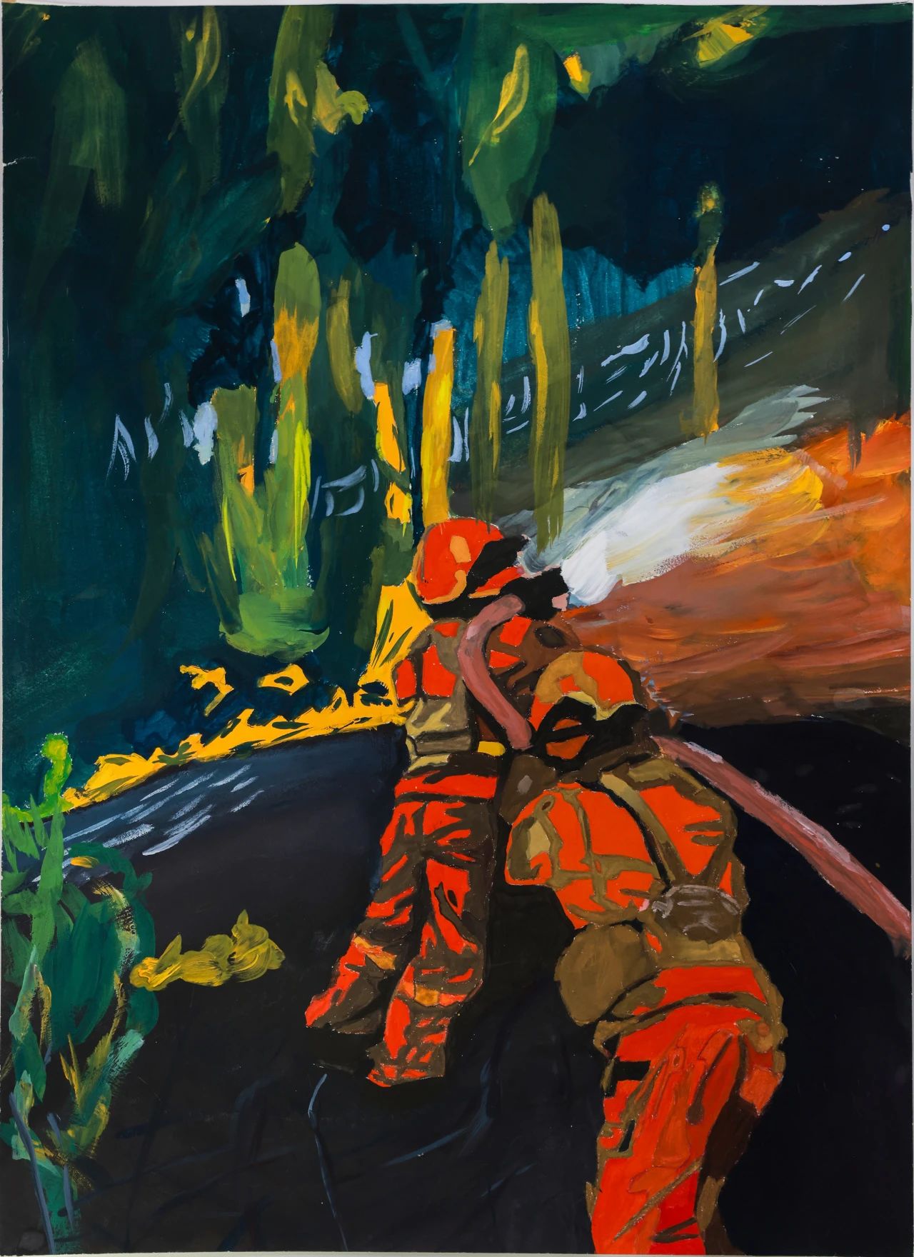 《烈火英雄》消防安全主题创意水粉画（25）