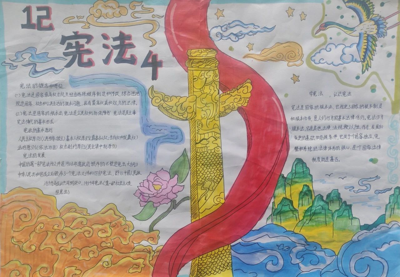 “弘扬宪法精神 维护宪法权威”绘画作品图片（14）