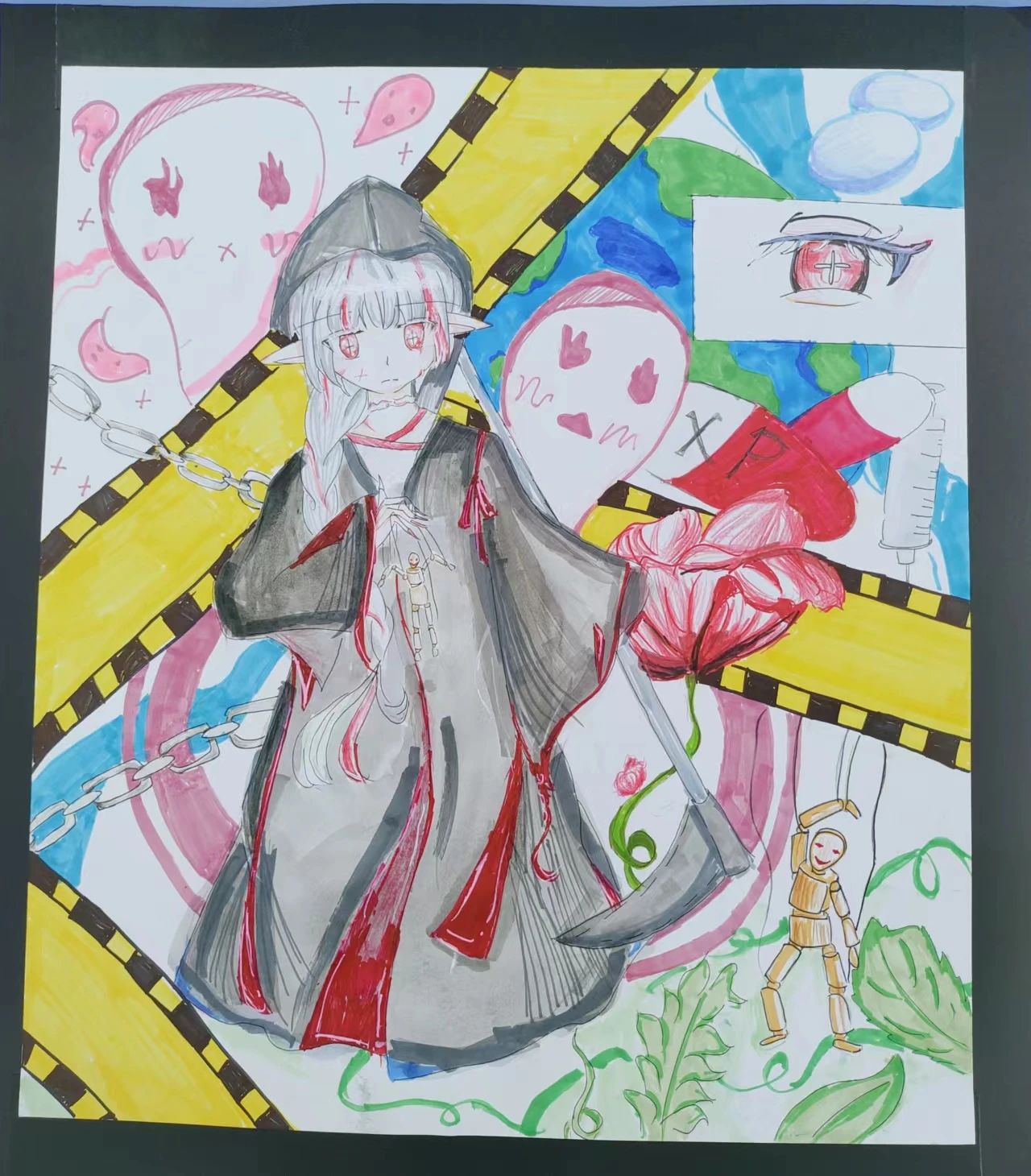 “青春无毒 逐梦未来”优秀画画作品（7）
