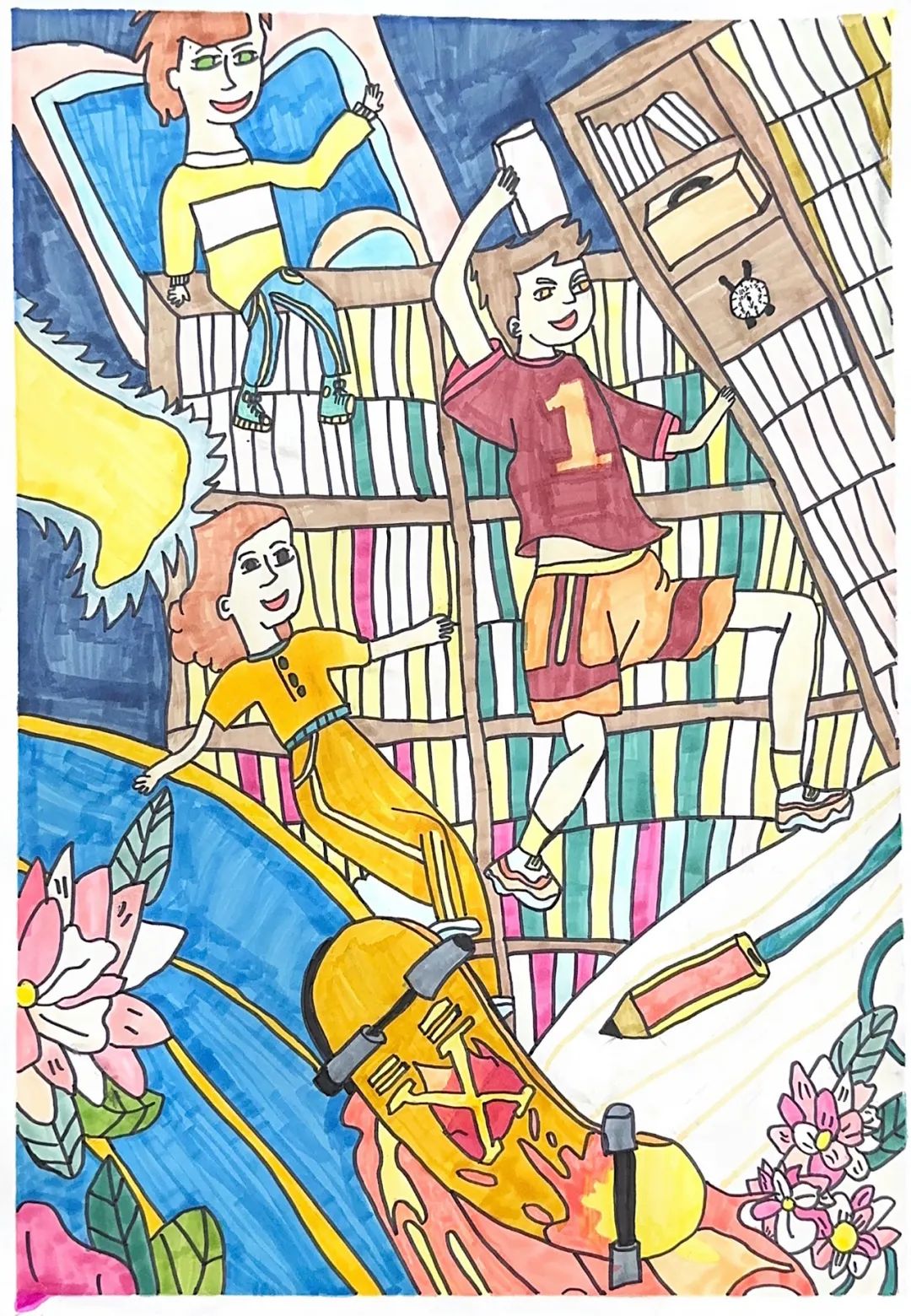 “我心中的图书馆”少儿绘画图片（二十四）