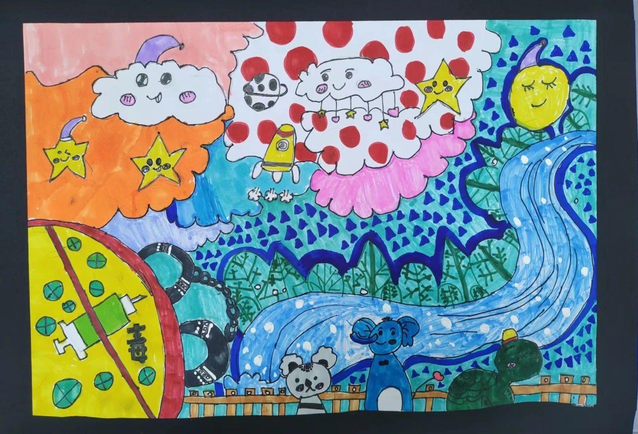 “青春无毒 逐梦未来”优秀画画作品（13）