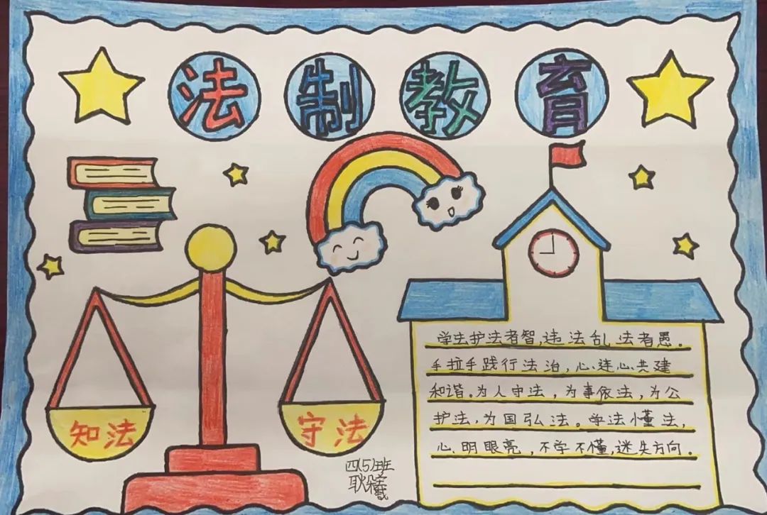 “弘扬宪法精神 争做守法小公民”宣传儿童画（十一）