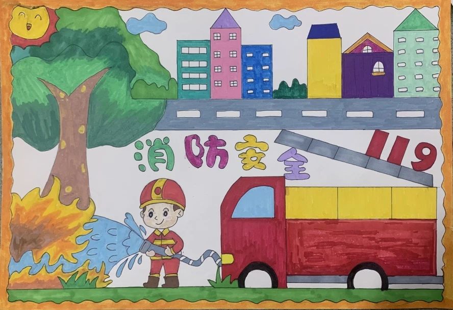 消防安全主题画图片大全-第3张