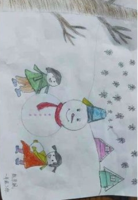 可爱的雪人儿童绘画图片大全（3）