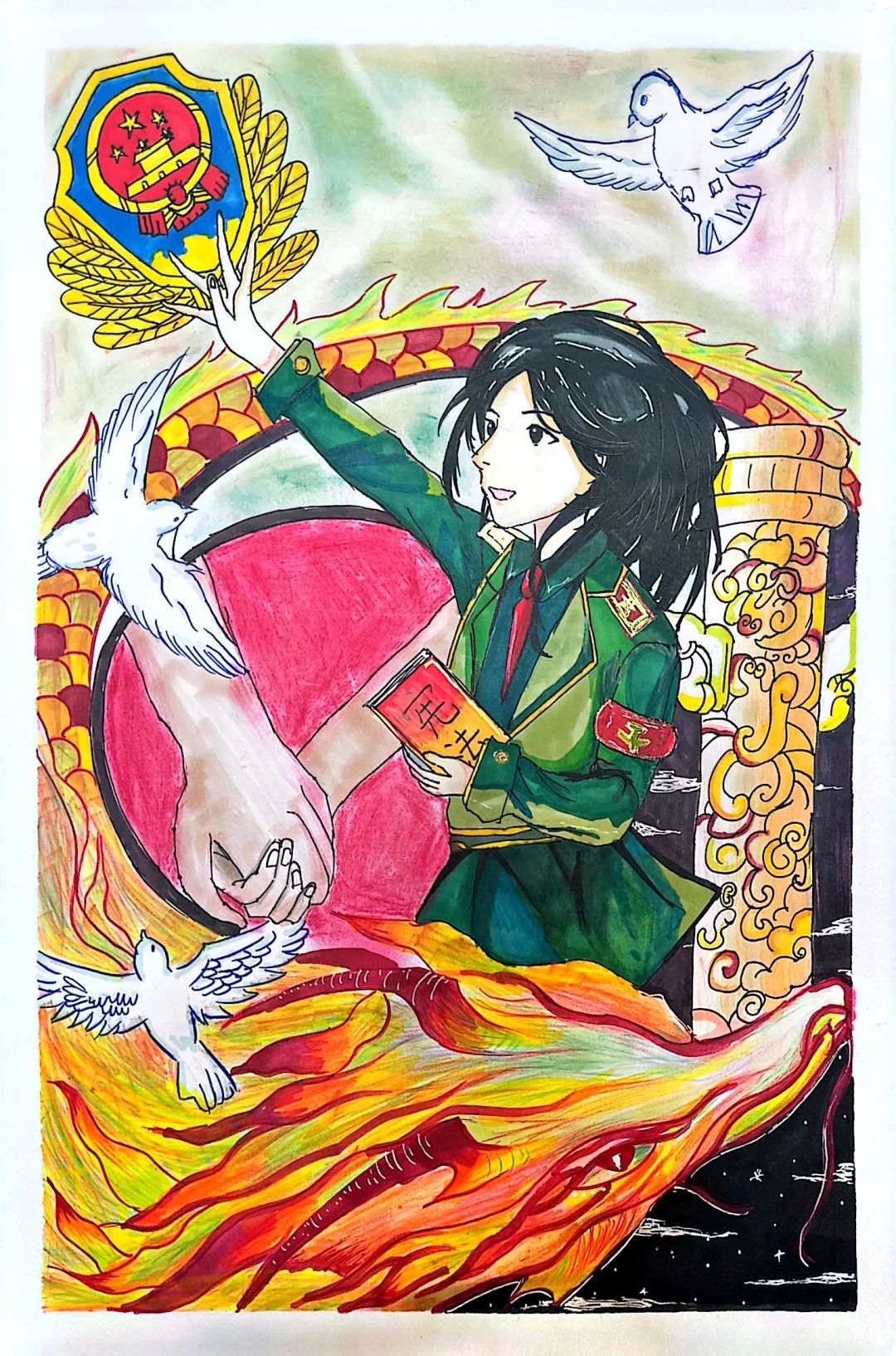 “弘扬宪法精神 争做守法少年”儿童画画图片-第6张
