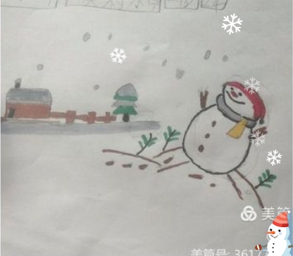 可爱的雪人儿童绘画图片大全（9）
