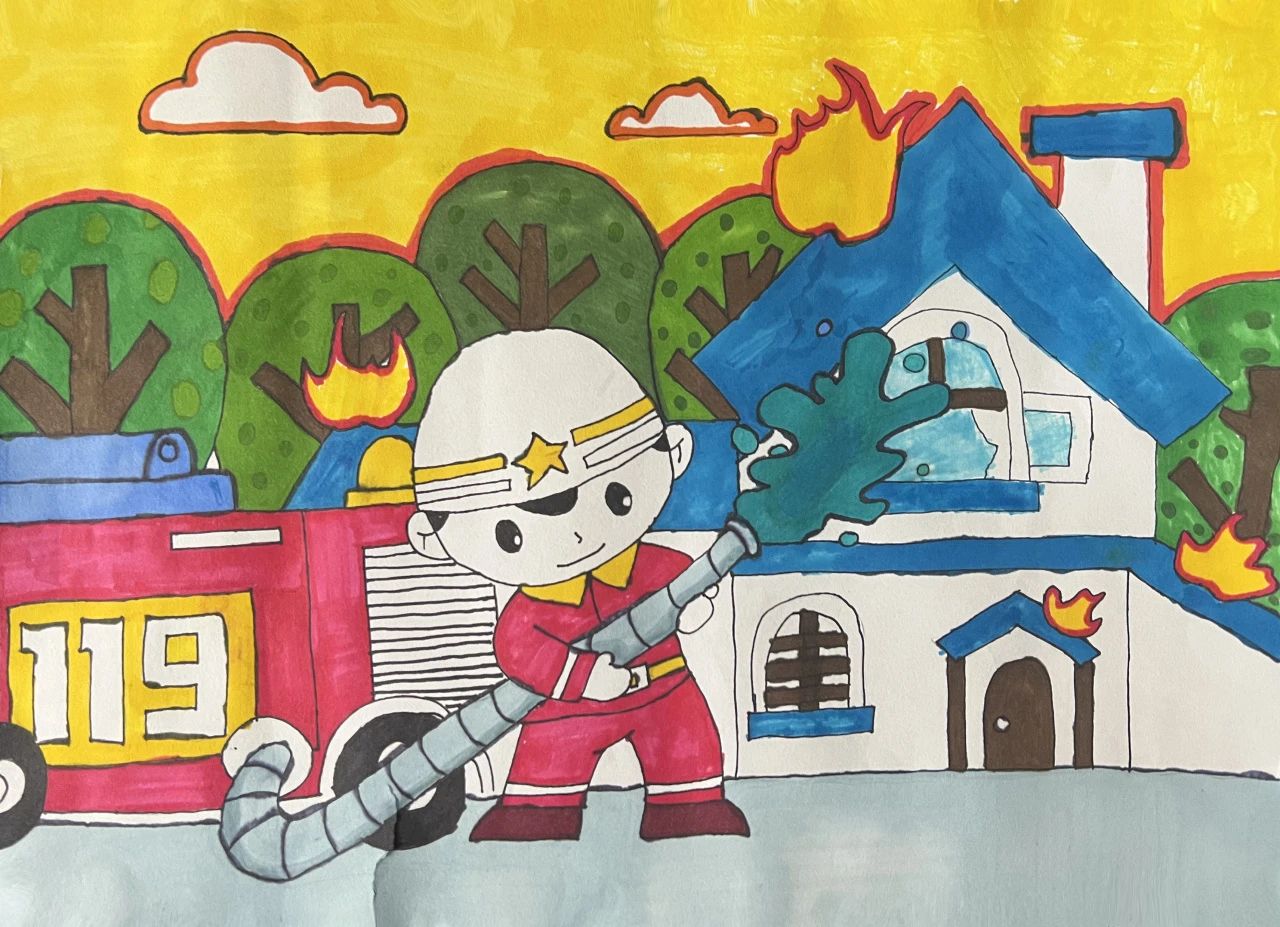 消防安全主题画图片大全（6张）
