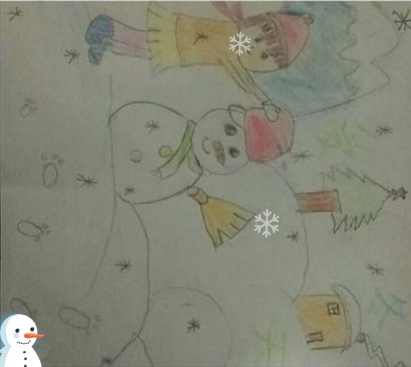 可爱的雪人儿童绘画图片大全（13）