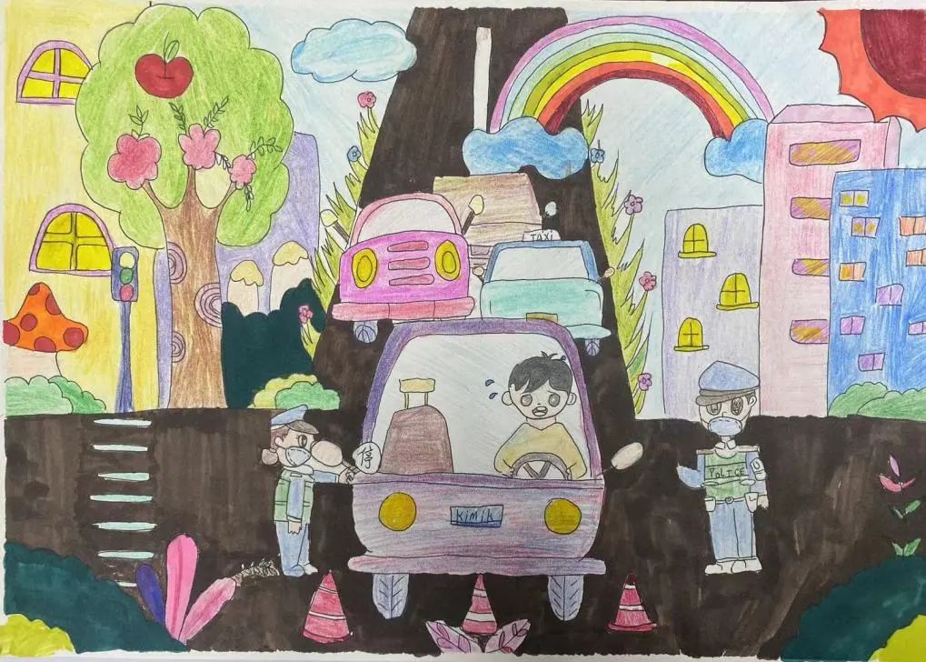 “致敬人民警察”儿童画参赛作品（11）