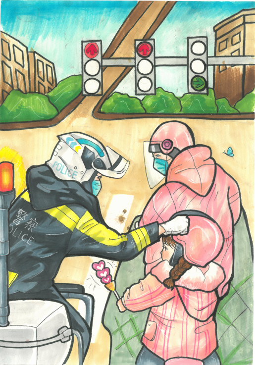 孩子们画笔下的警察蜀黍—警察节绘画（1）