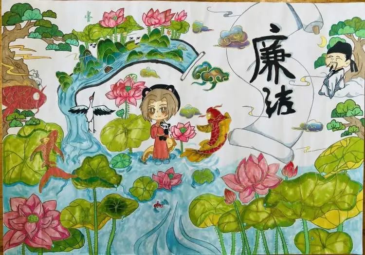 “清风进校园 廉洁伴我行”主题绘画作品展（5）