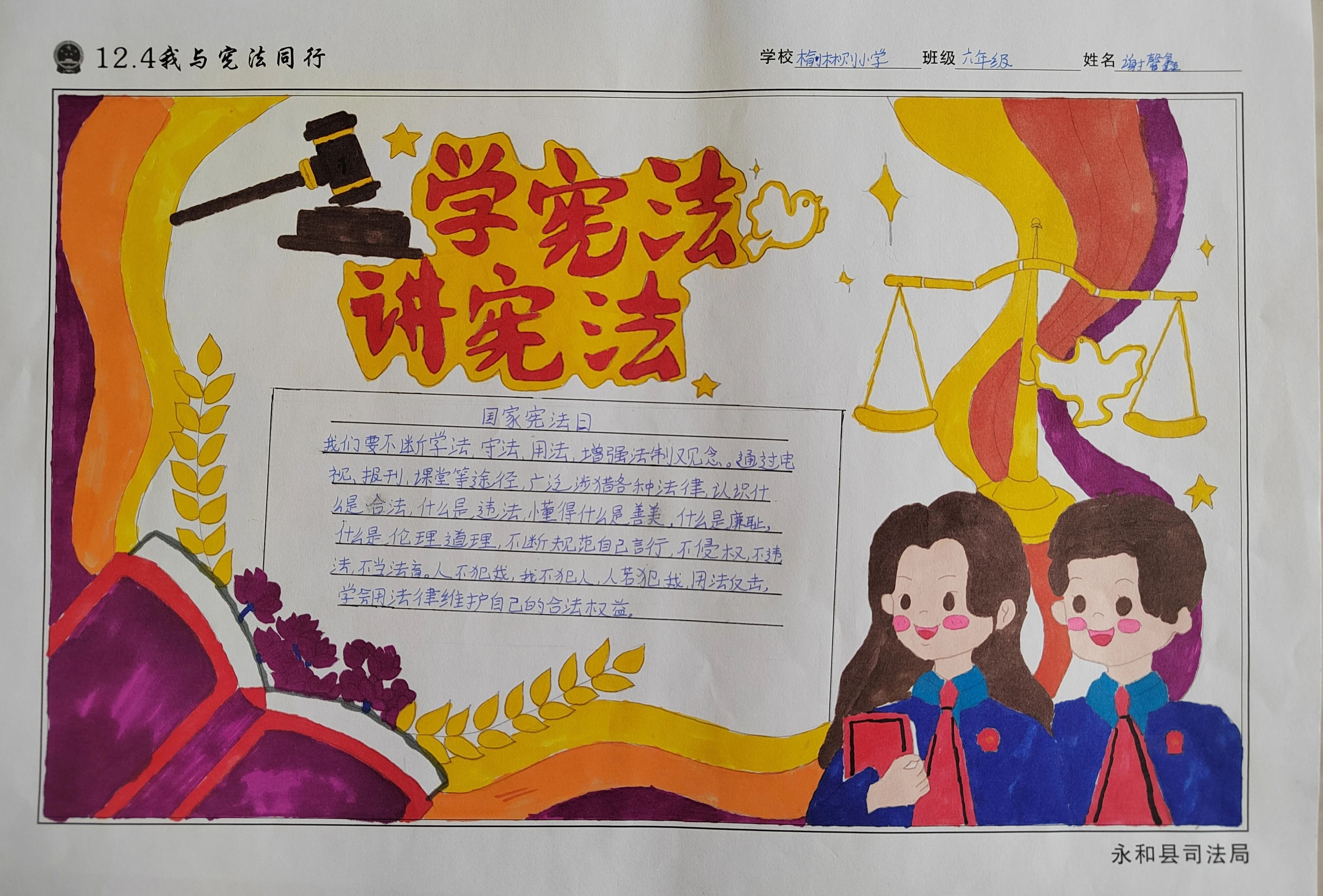 关于“宪法伴我行”绘画参赛作品-第5张