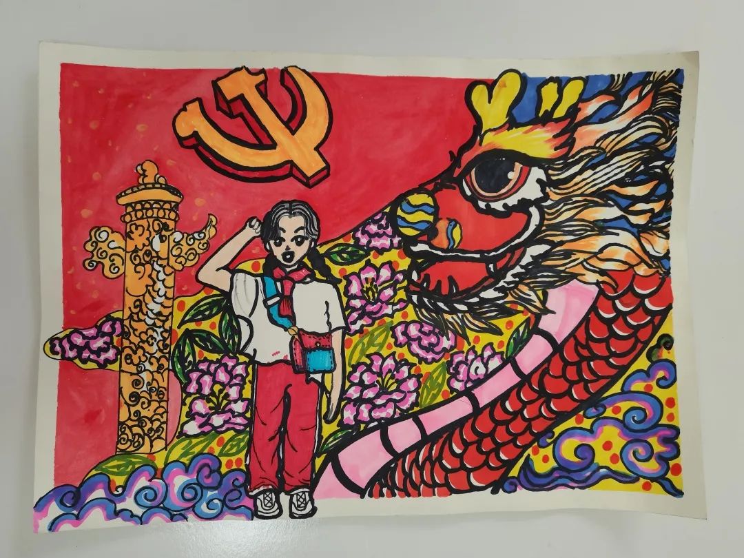 少年强则中国强儿童绘画（14）