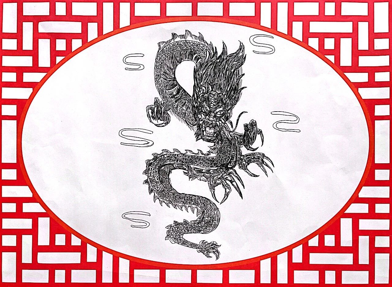 “童画启新 祥龙献瑞”2024龙年儿童画-第2张