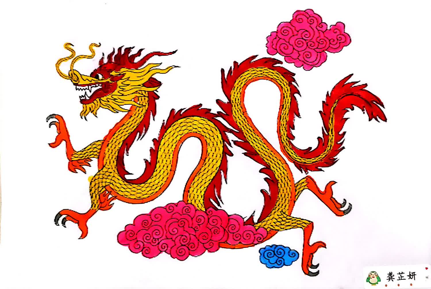 “你好 2024龙年春节快乐”新年主题少儿绘画（1）