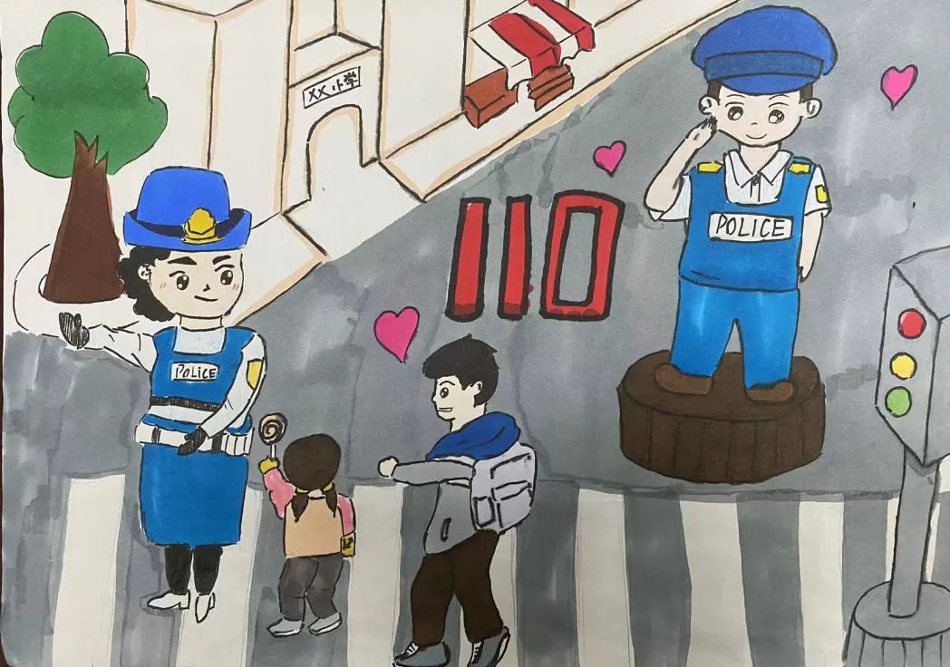 庆祝第4个中国人民警察节儿童画（12）